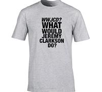 Hippowarehouse WWJCD What Would Jeremy Clarkson do Unisex Short Sleeve t-Shirt (Specific Size Guide in Description) Grey