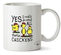 Hippowarehouse Yes I Really do Need All These Chickens Printed Mug Cup Ceramic 10oz