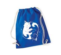 Hippowarehouse Yin Yang Cats Celestial Cosmic Dream Fantasy Drawstring Cotton School Gym Bag 37cm x 46cm, 12 litres