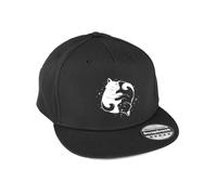 Hippowarehouse Yin Yang Cats Celestial Cosmic Dream Fantasy Premium Printed 5 Panel Flat Peak Cotton Snapback OneSize Adults Black