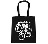 Hippowarehouse Yorkshire born and bred Tote Shopping Gym Beach Bag 42cm x38cm, 10 litres