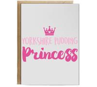 Hippowarehouse Yorkshire pudding princess Personalised Card A6 with envelope for him for her Funny Cards for Men and Women Blank inside option