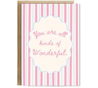 Hippowarehouse You are all kinds of Wonderful Personalised Card A5 with envelope for him for her Funny Cards for Men and Women Blank inside option