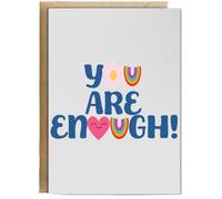 Hippowarehouse You are always enough Birthday Card A5 Personalised with envelope for him for her Funny Cards for Men and Women Blank inside option