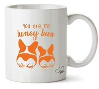 Hippowarehouse You are My Honey bun Corgi Dog Printed Mug Cup Ceramic 10oz