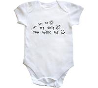 Hippowarehouse You Are My Sunshine, My Only Sunshine, You Make Me Happy baby vest bodysuit (short sleeve) boys girls