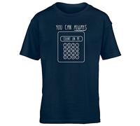 Hippowarehouse You Can Always Count On Me Calculator kids children's short sleeve t-shirt Navy Blue