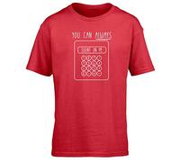Hippowarehouse You Can Always Count On Me Calculator Kids Children's Short Sleeve t-Shirt Red