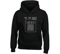 Hippowarehouse You Can Always Count On Me Calculator Kids Children's Unisex Hoodie Hooded top Black