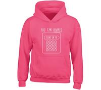 Hippowarehouse You Can Always Count On Me Calculator Kids Children's Unisex Hoodie Hooded top Fuchsia Pink
