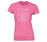 Hippowarehouse You Can Always Count On Me Calculator Womens Fitted Short Sleeve t-Shirt (Specific Size Guide in Description) Pink