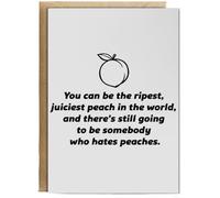 Hippowarehouse You can be the ripest, juiciest peach in the world Personalised Card A6 with envelope for him for her Funny Cards for Men and Women Blank inside option