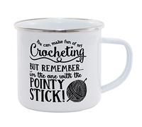 Hippowarehouse You Can Make Fun of My Crocheting, But RememberI'm The One with The Pointy Stick! Printed Mug Various Colour Options Ceramic Cup Kitchenware 11oz