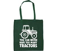Hippowarehouse You Can Never Have Too Many Tractors Tote Shopping Gym Beach Bag 42cm x38cm, 10 litres