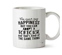 Hippowarehouse You Can't Buy Happiness but You can Adopt a Tortoise and That's Kind of The Same Thing Printed Mug Cup Ceramic 10oz