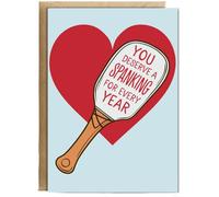 Hippowarehouse You Deserve a Spanking for Every Year Birthday Card A5 Personalised with envelope for him for her Funny Cards for Men and Women Blank inside option