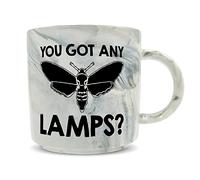 Hippowarehouse You Got Any Lamps? Moth Printed Mug Various Colour Options Ceramic Cup Kitchenware 11oz