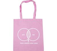 Hippowarehouse You me bow-chicka-wow-wow valentines Tote Shopping Gym Beach Bag 42cm x38cm, 10 litres