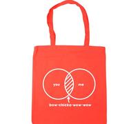 Hippowarehouse You me bow-chicka-wow-wow valentines Tote Shopping Gym Beach Bag 42cm x38cm, 10 litres