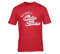 Hippowarehouse You Need to Calm Down Unisex Short Sleeve t-Shirt Large Adult Red