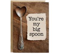 Hippowarehouse You’re my big spoon Greeting Card Birthday Card A5 Personalised with envelope for him for her Funny Cards for Men and Women Blank inside option