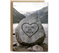 Hippowarehouse You’re my rock Greeting Card Birthday Card A5 Personalised with envelope for him for her Funny Cards for Men and Women Blank inside option