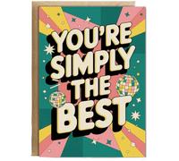 Hippowarehouse You’re Simply the Best valentines day Birthday Card A5 Personalised with envelope for him for her Funny Cards for Men and Women Blank inside option
