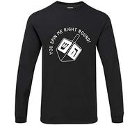Hippowarehouse You Spin Me Right Round - Hanukkah Unisex Long Sleeve t-Shirt Black