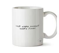 HippoWarehouse Your Name Doesn't Share Food - Friends Show (Personalised) 10oz Mug Cup