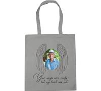 Hippowarehouse your wing were ready but my heart was not personalised image Tote Shopping Gym Beach Bag 42cm x38cm, 10 litres