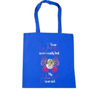 Hippowarehouse your wings were ready but my heart was not butterfly personalised image Tote Shopping Gym Beach Bag 42cm x38cm, 10 litres