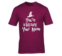 Hippowarehouse You're a Wizard Your Name Green (Personalised) Unisex Short Sleeve t-Shirt