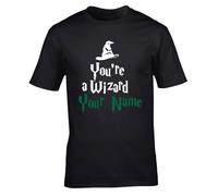 Hippowarehouse You're a Wizard Your Name Green (Personalised) Unisex Short Sleeve t-Shirt