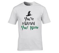 Hippowarehouse You're a Wizard Your Name Green (Personalised) Unisex Short Sleeve t-Shirt