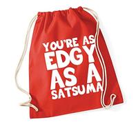 Hippowarehouse You're about as edgy as a satsuma Drawstring CottonSchool Gym Bag 37cm x 46cm, 12 litres