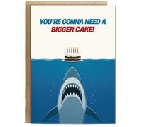 Hippowarehouse You're gonna need a bigger cake great white Card - A5 with envelope for him for her Funny Cards for Men and Women