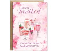 Hippowarehouse You're Invited, it wouldn't be the same without you Personalised Card A5 with envelope for him for her Funny Cards for Men and Women Blank inside option