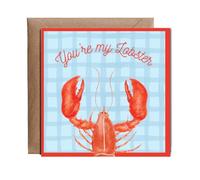 Hippowarehouse you're my lobster valentines Personalised Card. 15cm x 15cm with envelope for him for her Funny Cards for Men and Women Blank inside option