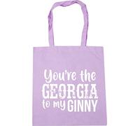 Hippowarehouse you're the Georgia to my ginny Tote Shopping Gym Beach Bag 42cm x38cm, 10 litres