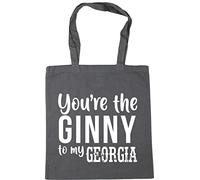 Hippowarehouse you're the ginny to my Georgia Tote Shopping Gym Beach Bag 42cm x38cm, 10 litres