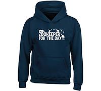 Hippowarehouse Zookeeper for The Day Kids Children's Unisex Hoodie Hooded top Navy