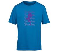 Hippowarehouse Zumba gradience Silhouette Kids Children's Short Sleeve t-Shirt Sapphire Blue