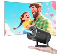 HIPPUS Mini Projector 1080P FHD 4K Support, Portable Projector with WiFi 6 and Bluetooth 5.2, Android 11 smart projector, 270° Rotatable, Auto Keystone HDMI/USB/PS5/Laptop,Grey