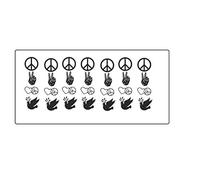 Hippy Groove Peace Collection (Hippy Peace Vinyl Stickers Black)