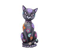 Nemesis Now Hippy Kitty 26cm, Resin, Black, Hippy Black Kitten, Hippy Kitty Figurine, Spiritual Gift, Cast in the Finest Resin, Expertly Hand-Painted