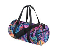 Hippy Magic Landscape Overnight Travel Duffel Bag Sport Training Bag Hiking Multifunctional