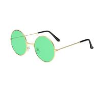 Hippy Specs Sunglasses - 12.7x5.2cm Circle Sunglasses | Retro Round Metal AC Frame - Trendy Colorful Eyewear | Summer Festival Fashion Travel Outdoor Protection UV