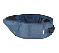 Hippychick Baby Hipseat Carrier for Ages 6-36 Months with Adjustable Strap - Lightweight Back-Saving Support Waist Stool Toddler Carrier - Denim Blue