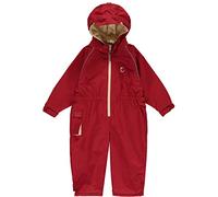 Hippychick Fleece Lined Waterproof Overalls for Kids - Puddle Suit 12-18 Months - Perfect for Any Situation - Snowsuit for Kids - All in One Rain Suit - Fiesta Red