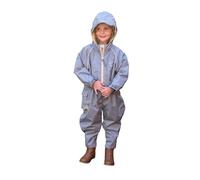 Hippychick Shell Suit Waterproof Overalls for Kids - Puddle Suit 12-18 Months - Snowsuit for Kids - All in one Rain Suit - Cool Grey